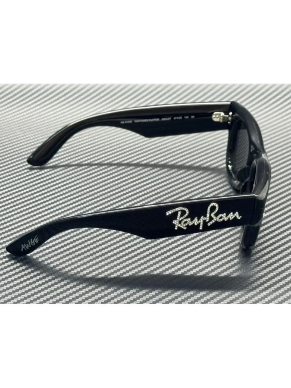 New Ray-Ban Men Black Strass Sunglasses 47-23-145